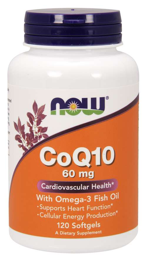 NOW Foods CoQ10 with Omega-3 Fish Oil, 60 mg, 120 Softgels