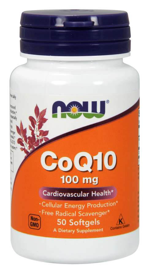 NOW Foods CoQ10, 100 mg, 50 Softgels