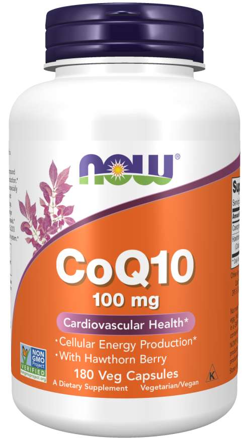 NOW CoQ10, 100 mg, 180 Vegetarian Capsules