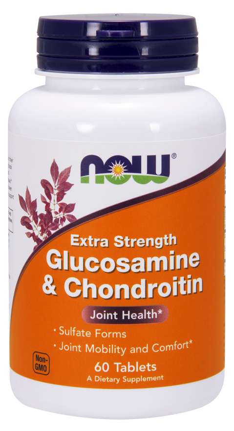 NOW Glucosamine &amp; Chondroitin Extra Strength, 60 Tablets
