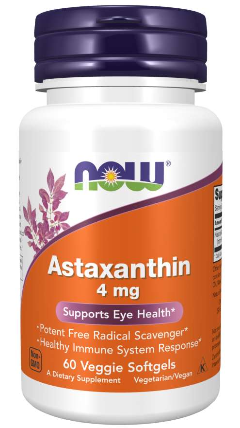 NOW Foods Astaxanthin, 4 mg, 60 Veggie Softgels