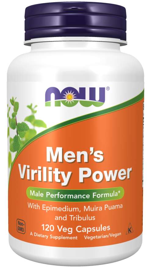 NOW Foods Men&#39;s Virility Power Male Performance Formula, 120 Vegetarian Capsules
