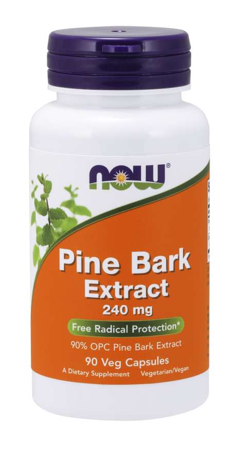 NOW Foods Pine Bark Extract, 240 mg, 90 Veg Capsules
