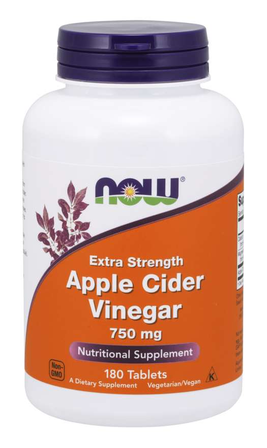 NOW Foods Apple Cider Vinegar, 750 mg, 180 Tablets