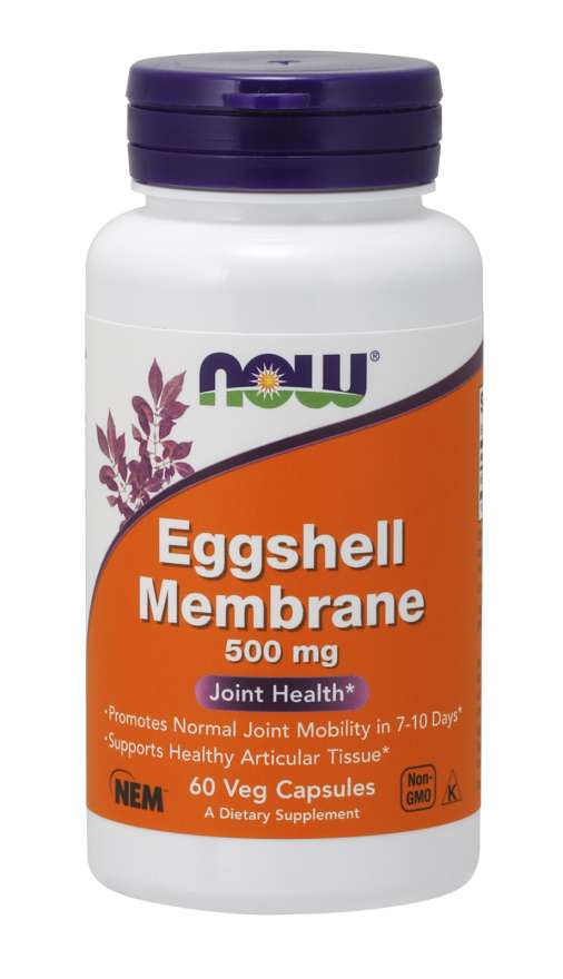 NOW Eggshell Membrane, 500 mg, 60 Veg Capsules