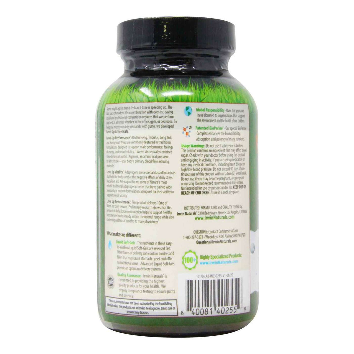 Irwin Naturals Level UP Active Male 60ct.