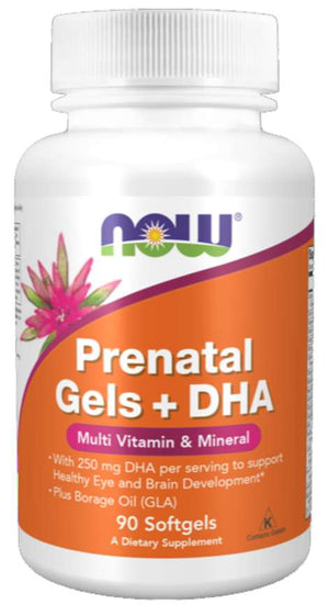 NOW Foods Prenatal Gels + DHA, 90 Softgels