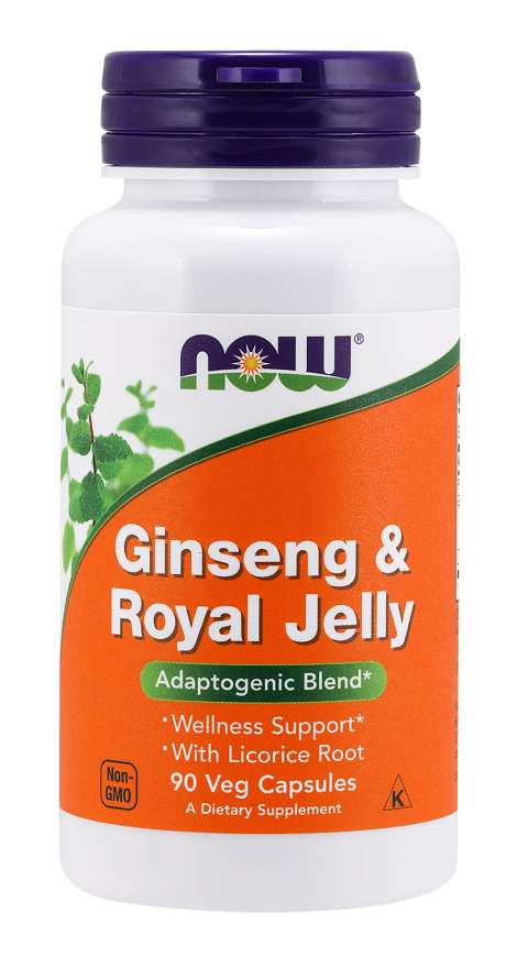 NOW Foods Ginseng &amp; Royal Jelly - 90 Capsules