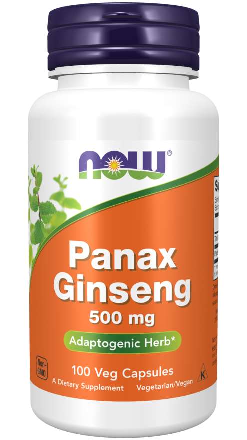 NOW Foods Panax Ginseng, 500 mg, 100 Vegetable Capsule