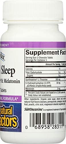 Natural Factors, Stress Relax Tranquil Sleep Chewable, 10 Tablets