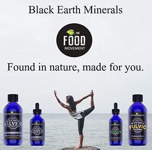 The Food Movement Black Earth Zeolite with Humic Fulvic Acids, Trace Minerals for Gut Health, Immune Support - 1oz Liquid Drops Supplement