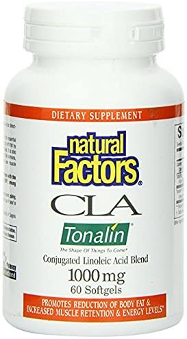 Natural Factors CLA Tonalin Linoleic Acid Softgels, 60-Count