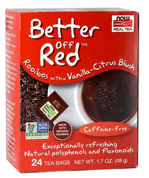 NOW Foods - Better Off Red Rooibos Tea Caffeine-Free Vanilla-Citrus Blush - 24 Tea Bags