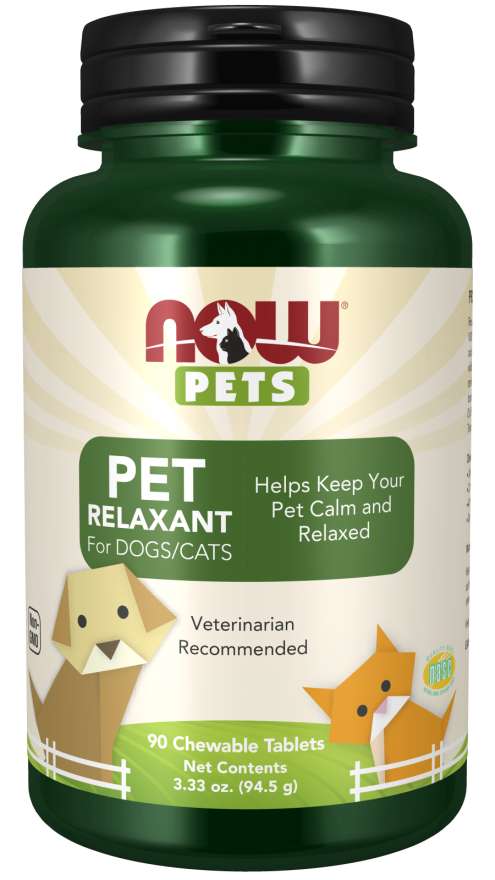 NOW Foods Pets Relaxant For Dogs-Cats, 90 Chewable Tablets