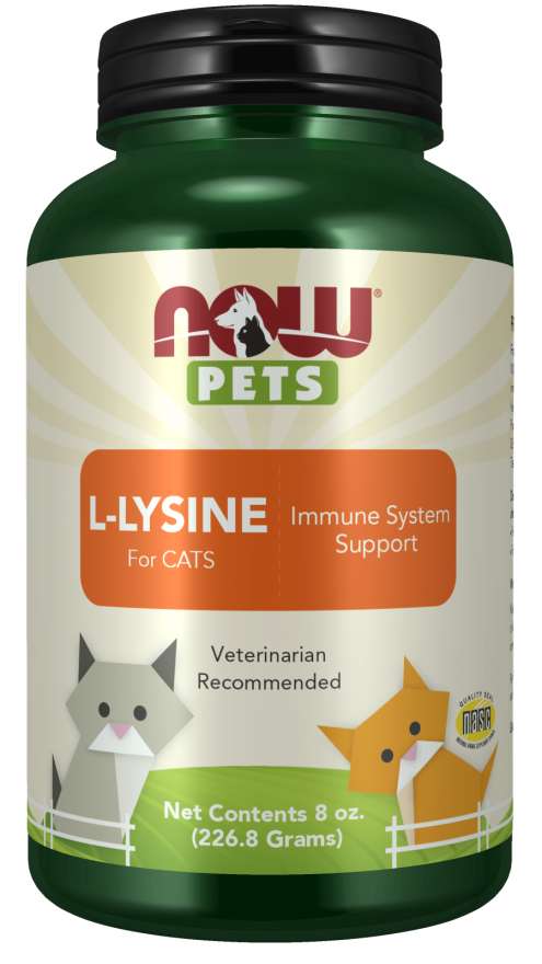 NOW Pets L-Lysine Powder For Cats, 8 oz