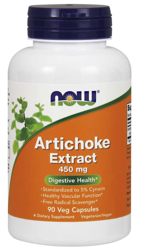 NOW Artichoke Extract, 450 mg, 90 Veg Capsules