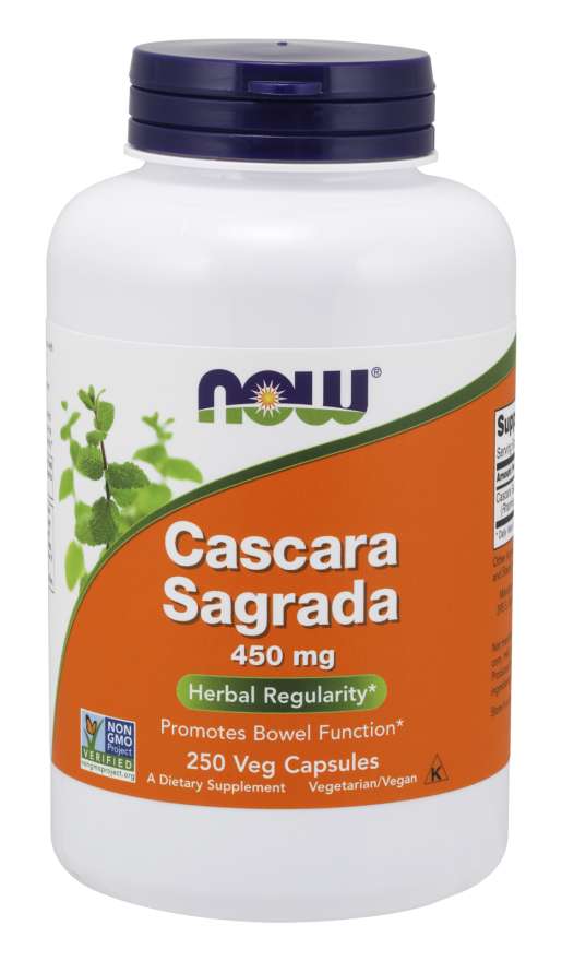 NOW Foods Cascara Sagrada, 450 mg, 250 VegCaps
