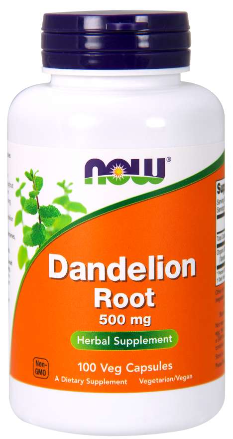 NOW Dandelion Root, 500 mg, 100 Veg Capsules