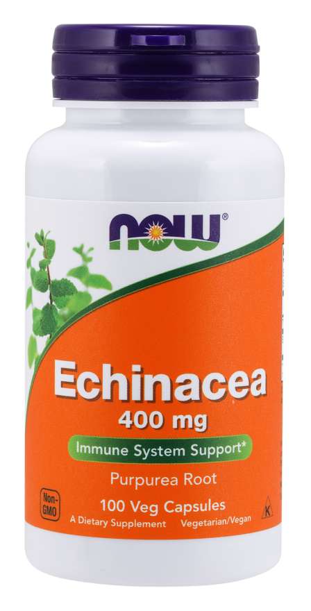 NOW Echinacea, 400 mg, 100 Capsules