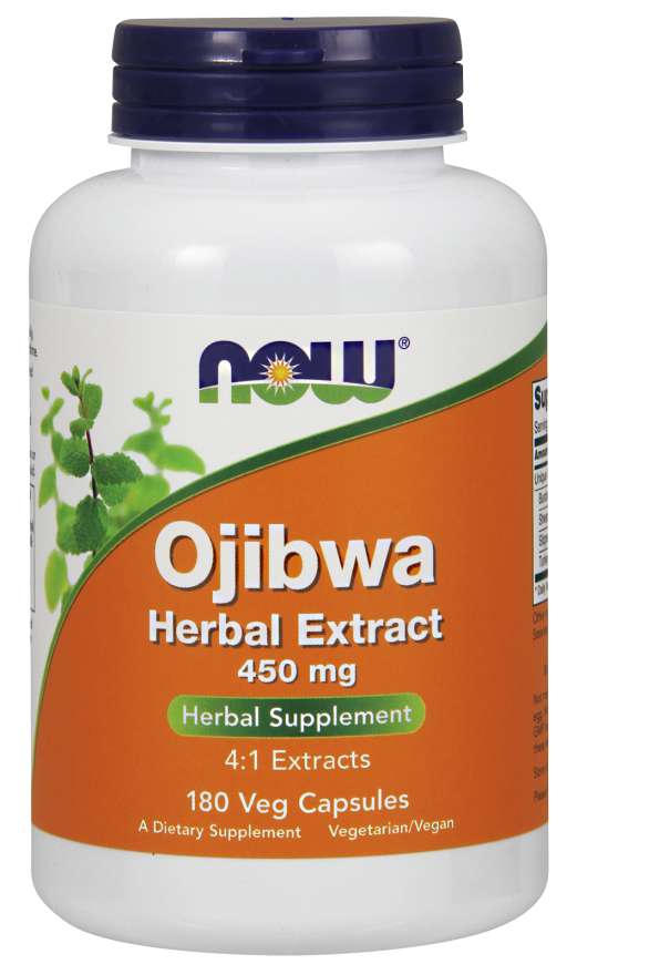 NOW Foods Ojibwa Herbal Extract, 450 mg, 180 Veg Capsules