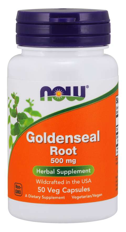 NOW Goldenseal Root, 500 mg, 50 Veg Capsules