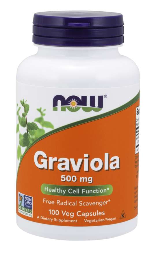NOW Graviola, 500 mg, 100 Veg Capsules
