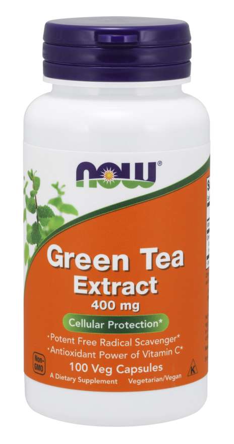 NOW Foods Green Tea Extract, 400 mg, 100 Veg Capsules