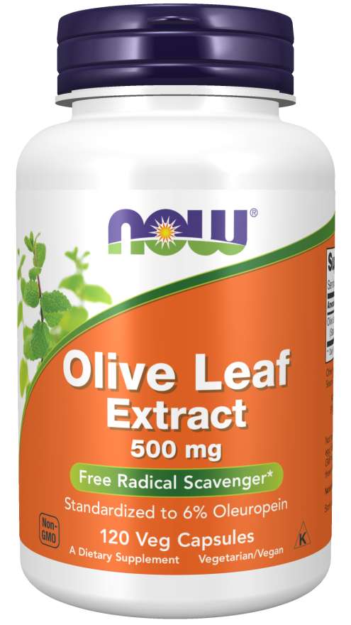 NOW Olive Leaf Extract, 500 mg, 120 Veg Capsules