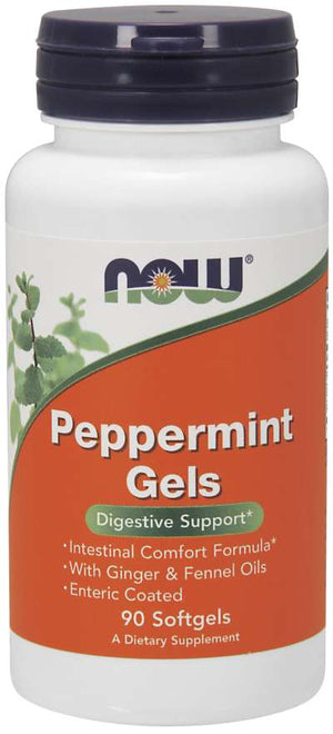 NOW Peppermint Gels, 90 Softgels
