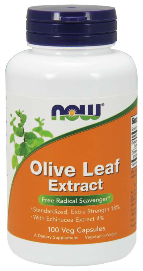 NOW Foods Olive Leaf Extract, 100 Veg Capsules
