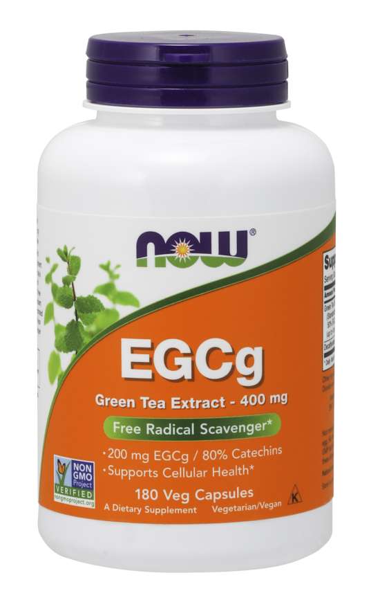 NOW EGCg Green Tea Extract, 400 mg, 180 Veg Capsules