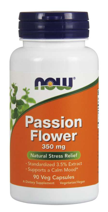 NOW Foods Passion Flower, 350 mg, 90 Vegetarian Capsules