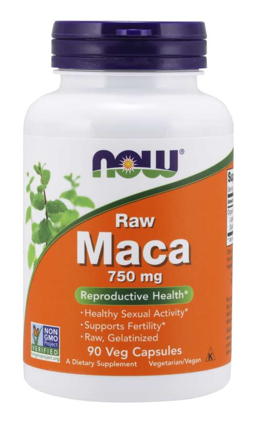 NOW Foods Supplements, Maca (Lepidium meyenii) 750 mg Raw, Reproductive Health*, 90 Veg Capsules