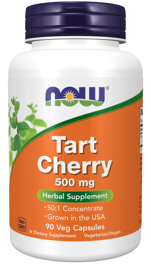NOW Foods Supplements, Tart Cherry (Prunus cerasus) 500 mg, 50:1 Concentrate, Herbal Supplement, 90 Veg Capsules