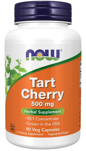NOW Foods Supplements, Tart Cherry (Prunus cerasus) 500 mg, 50:1 Concentrate, Herbal Supplement, 90 Veg Capsules