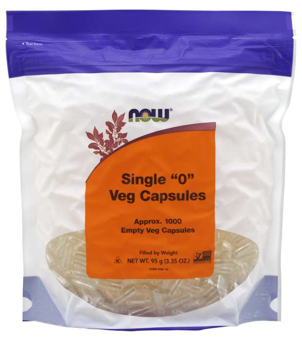 NOW Foods Healthy Foods Single &quot;0&quot; Empty Vcaps™, 1000 Vcaps®