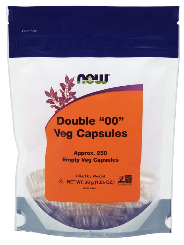 NOW Foods Healthy Foods VCAPS™ Double 00, 250 Empty Veg Capsules