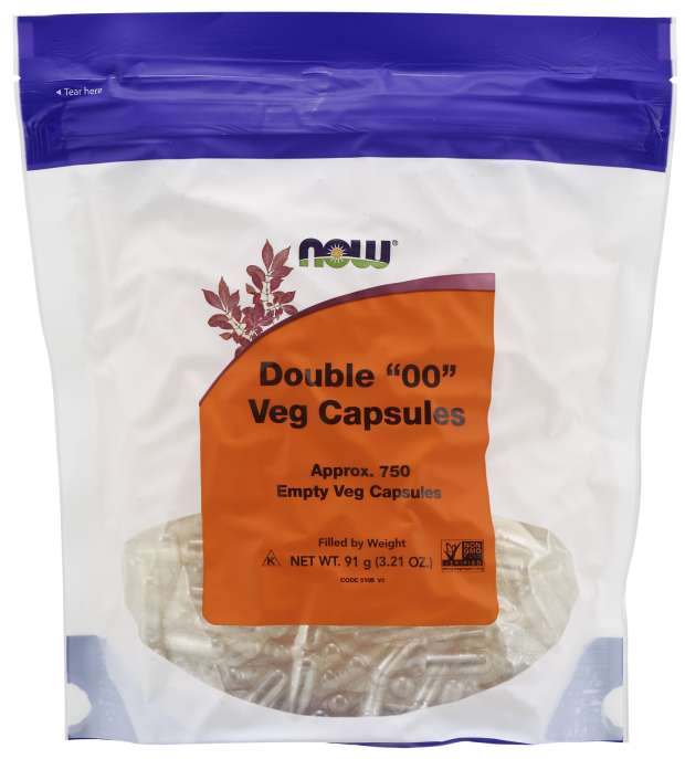 Empty Capsules, Vegetarian, Double &quot;00&quot; | Approx. 750 Empty Veg Capsules