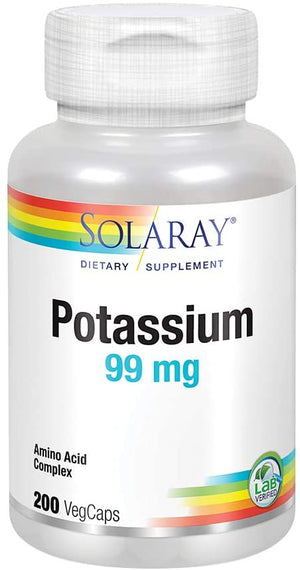 Solaray Potassium, 99 mg, 200 VegCaps