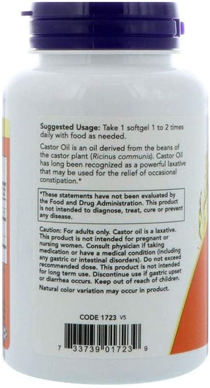 NOW Foods Castor Oil, 650 mg, 120 Softgels