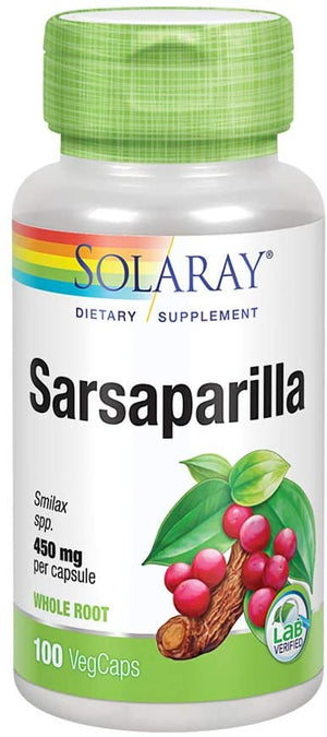 Solaray Sarsaparilla, 450 mg, 100 VegCaps