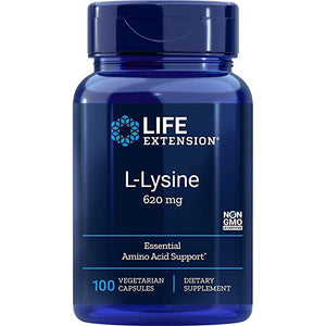 Life Extension L-Lysine, 620 mg, 100 Vegetarian Capsules