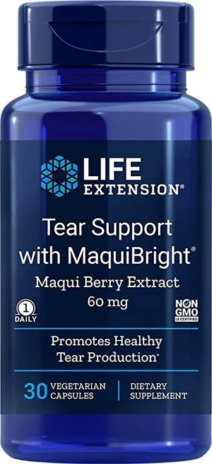 Life Extension Tear Support with Maquibright 60 mg, 30 Vegetarian Capsules - Discount Nutrition Store