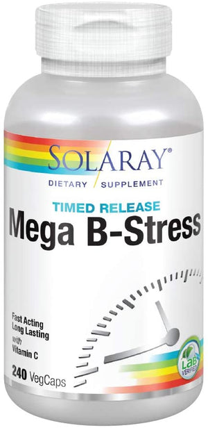 Solaray Mega Vitamin B-Stress, 240 VegCaps