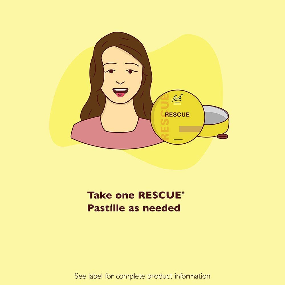 Bach Homeopathic Stress Relief, Natural Cranberry Flavor 35 Pastilles