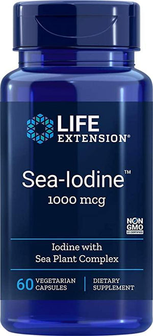 Life Extension Sea-Iodine Capsules, 1000 mcg, 60 Count - Discount Nutrition Store