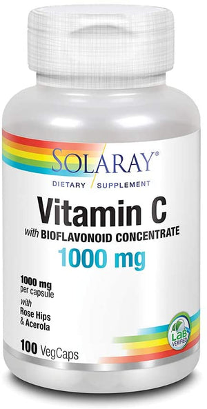 Solaray Vitamin C, 1000 mg, 100 VegCaps