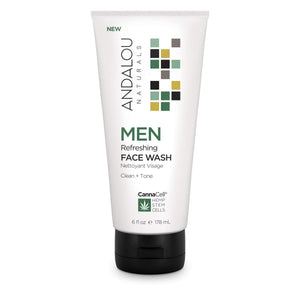 Andalou Naturals MEN Refreshing Face Wash, 6 fl oz