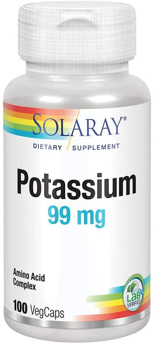 Solaray Potassium Dietary Supplement, 99 mg, 100 VegCaps