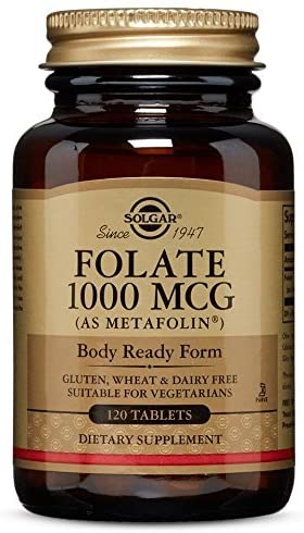 Solgar Folate (as Metafolin®), 1000 mcg, 120 Tablets